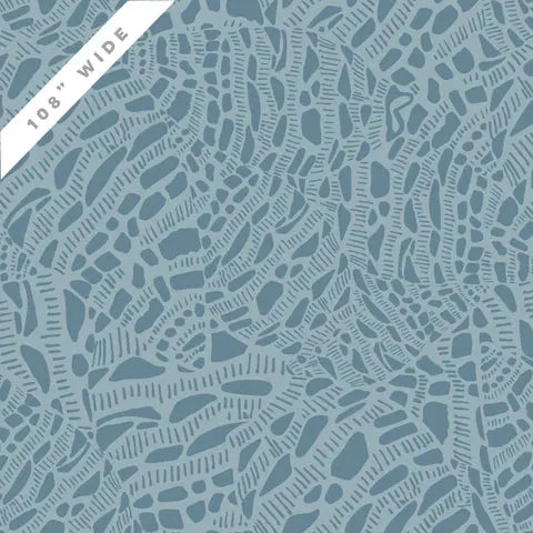 Blue Neverending Seashell Serenade Quilter's Weight Cotton Wideback Fabric per yard