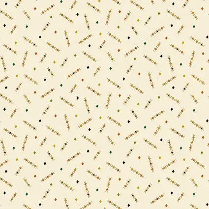 Cream Wheat Confetti Sprinkles Cotton Wideback Fabric per yard