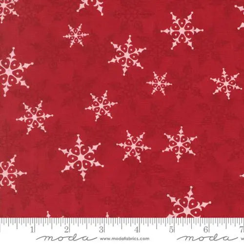 Berry Red Winter Friends Cotton Wideback Fabric Per Yard