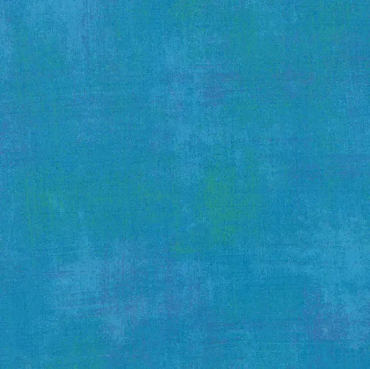 Blue Turquoise Grunge Cotton Wideback Fabric Per Yard