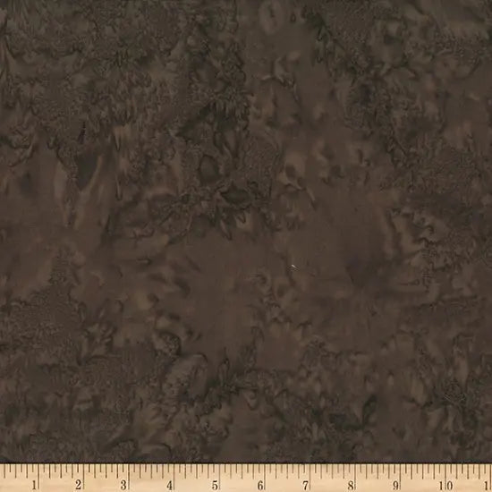 Brown Chestnut Watercolor Waves Batik Wideback Fabric per yard