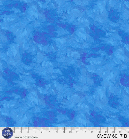Crushed Velvet Blue Cotton Wideback Fabric per yard