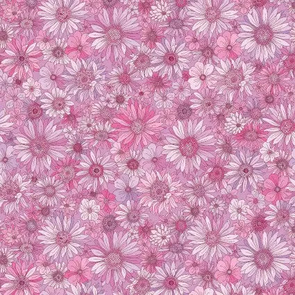 Pink Best Friends Sleepovers Cotton Wideback Fabric per yard