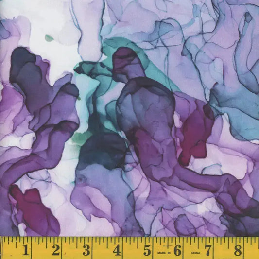 Purple Teal Cotton Wideback Fabric ( 1 3/4 yard pack )