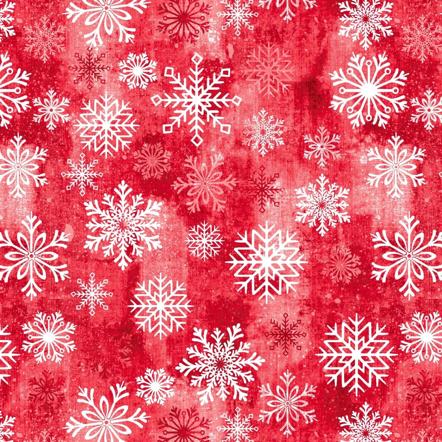 Red Candy Snowflake Toss Dot Cotton Wideback Fabric per yard