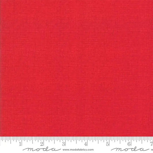 Red Crimson Thatched Cotton Wideback Fabric Per Yard
