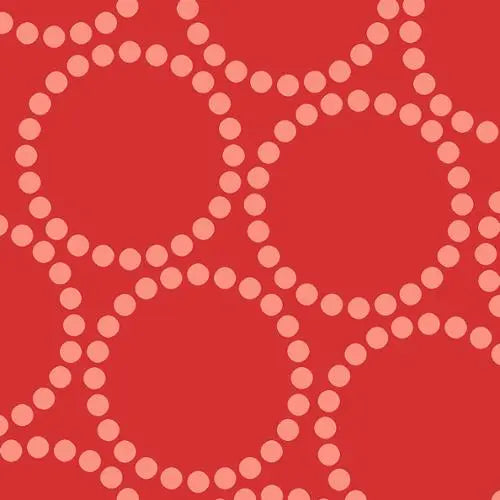 Red Pearl Bracelet Cotton Wideback Fabric Per Yard