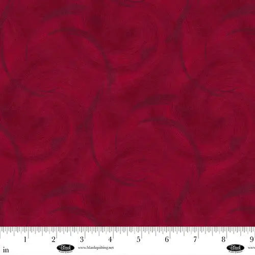 Spin Flannel 108" Satin Moon Designs Red Cotton Wideback Fabric per yard